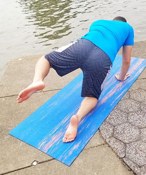 Fire Hydrant yoga pose for hip discomfort