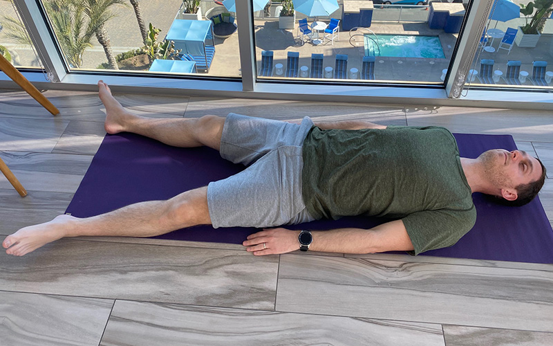 Savasana relaxation yoga pose for anxiety