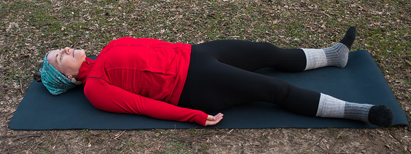 Corpse yoga pose for relaxation