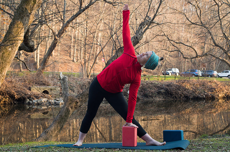 Extended Triangle Pose yoga pose